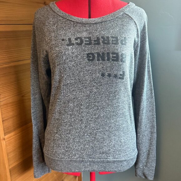Good hYOUman Gray Long Sleeve Pullover Top or Lightweight Sweatshirt - Picture 1 of 7